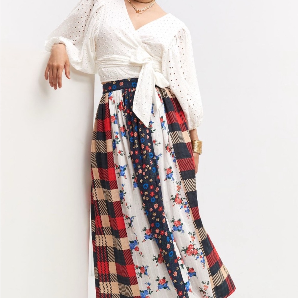 Let Me Be Contrast Maxi Skirt
